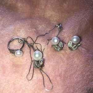 real pearl jewelry set